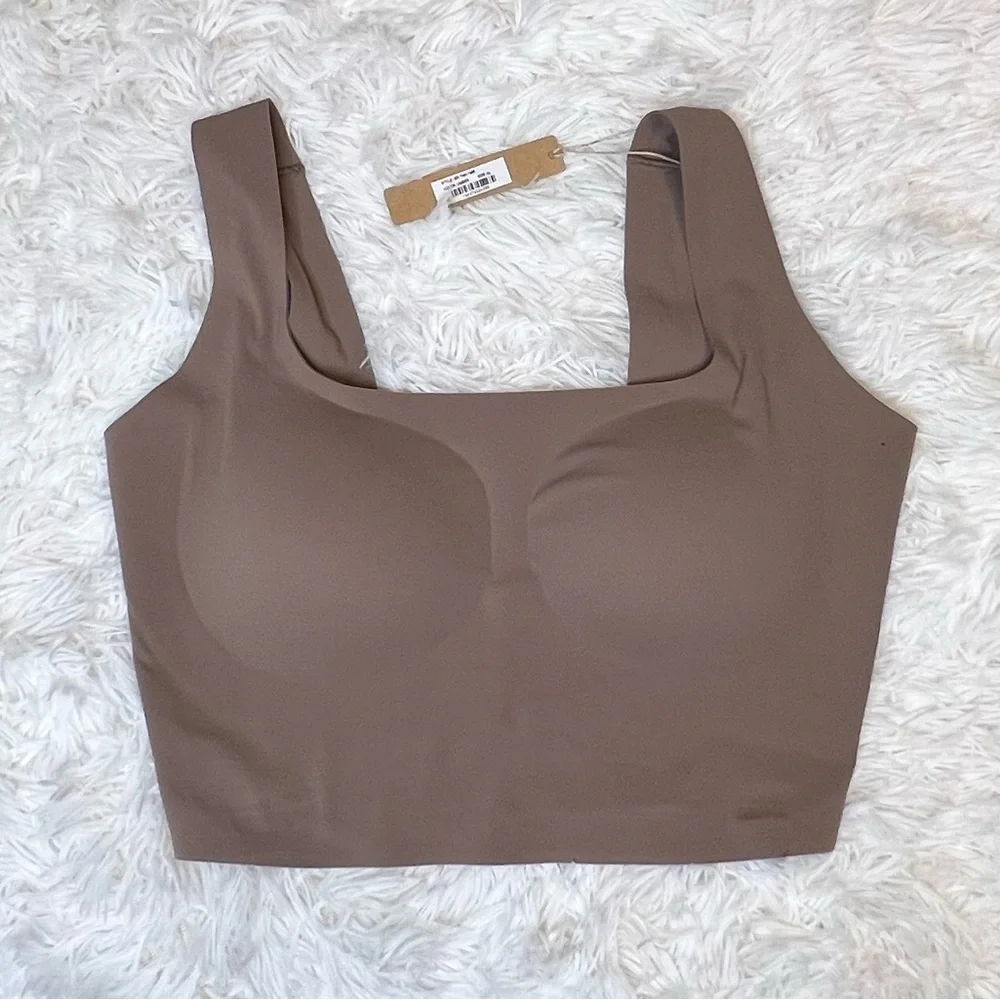 SKIMS Naked Scoop Longline Bra in Umber - Picture 7 of 10